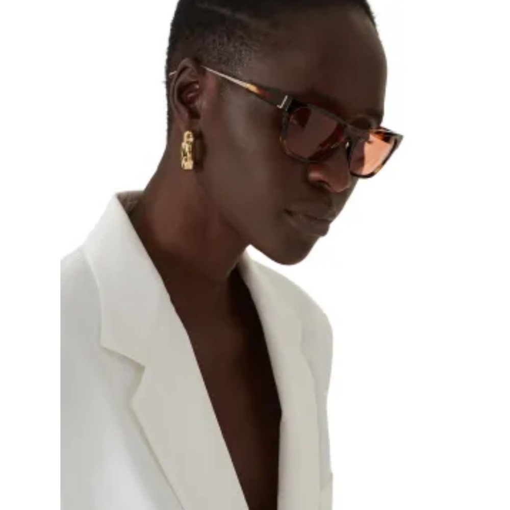 Derek Lam Natalie Cloud Tortoise Retro Sunglasses - Picture 2 of 16